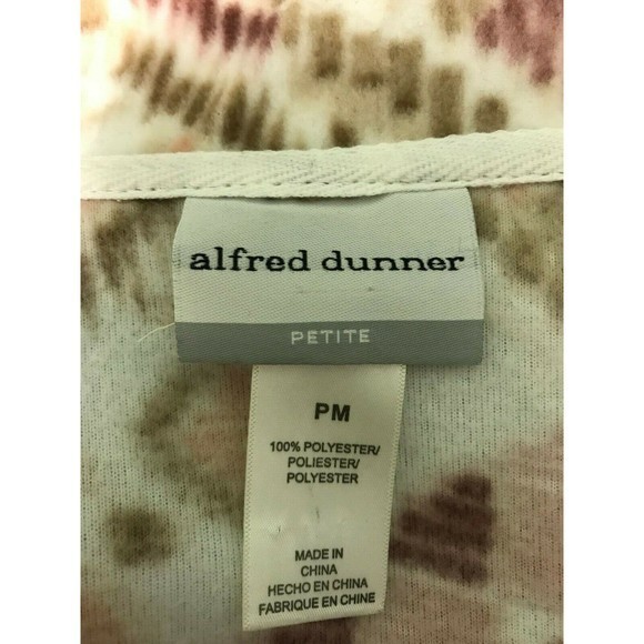 ALFRED DUNNER Women's size‎ PM Jacket  Zip-Up Front Fleece Sweater Pockets Bling - Picture 5 of 6